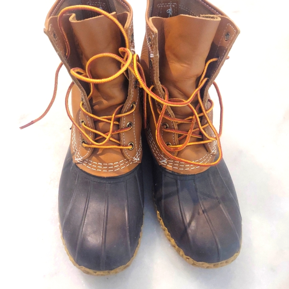 L.L. Bean Duck Boots 8" Brown/Tan